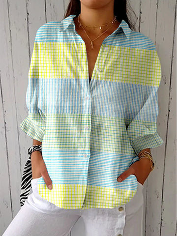 Celine – Checkered Breeze Blouse