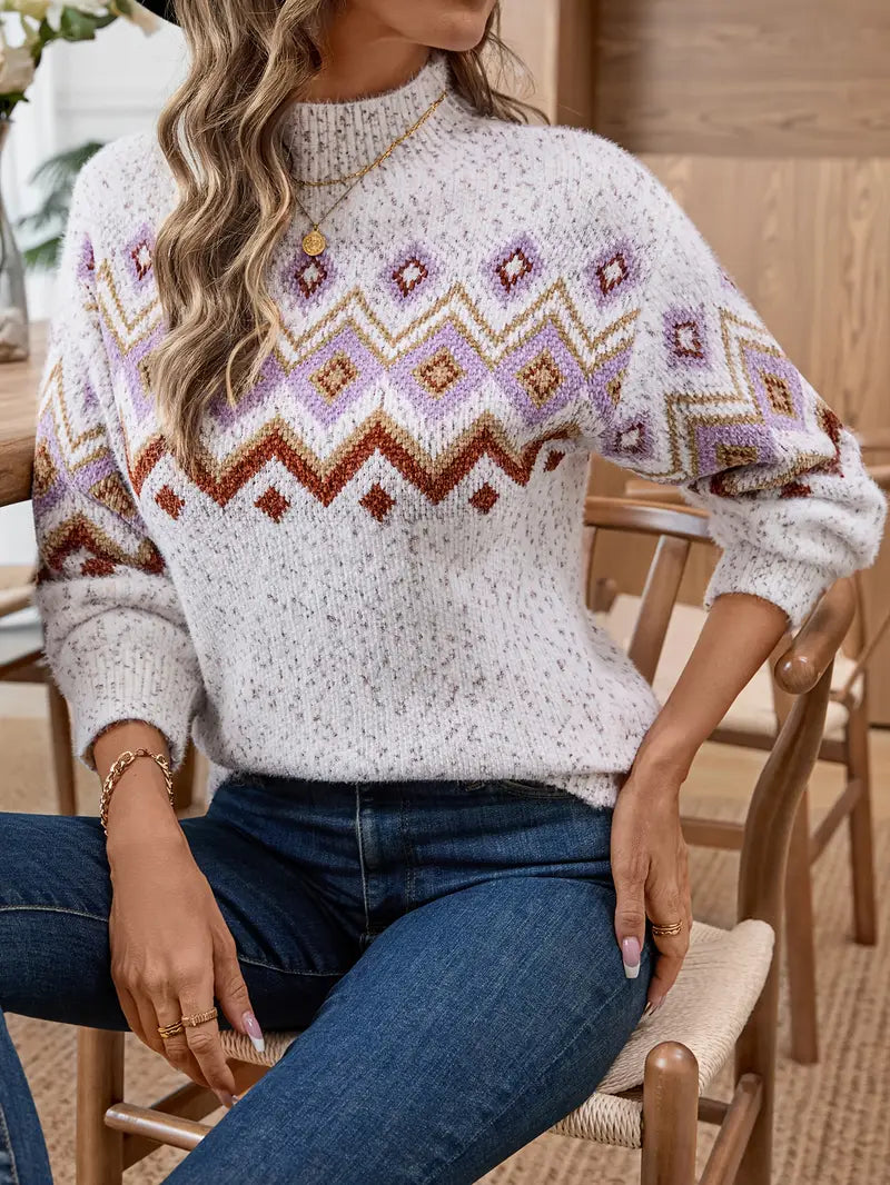 Mira – Patterned Knit Sweater