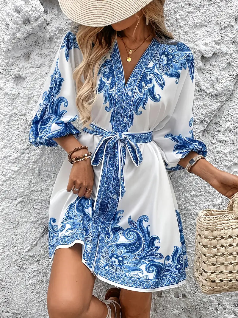 Santorini – Embroidered Mini Dress