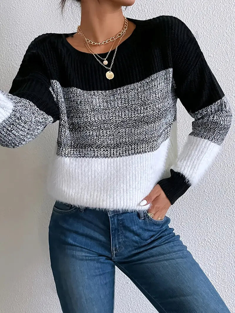 Mira – Patterned Knit Sweater