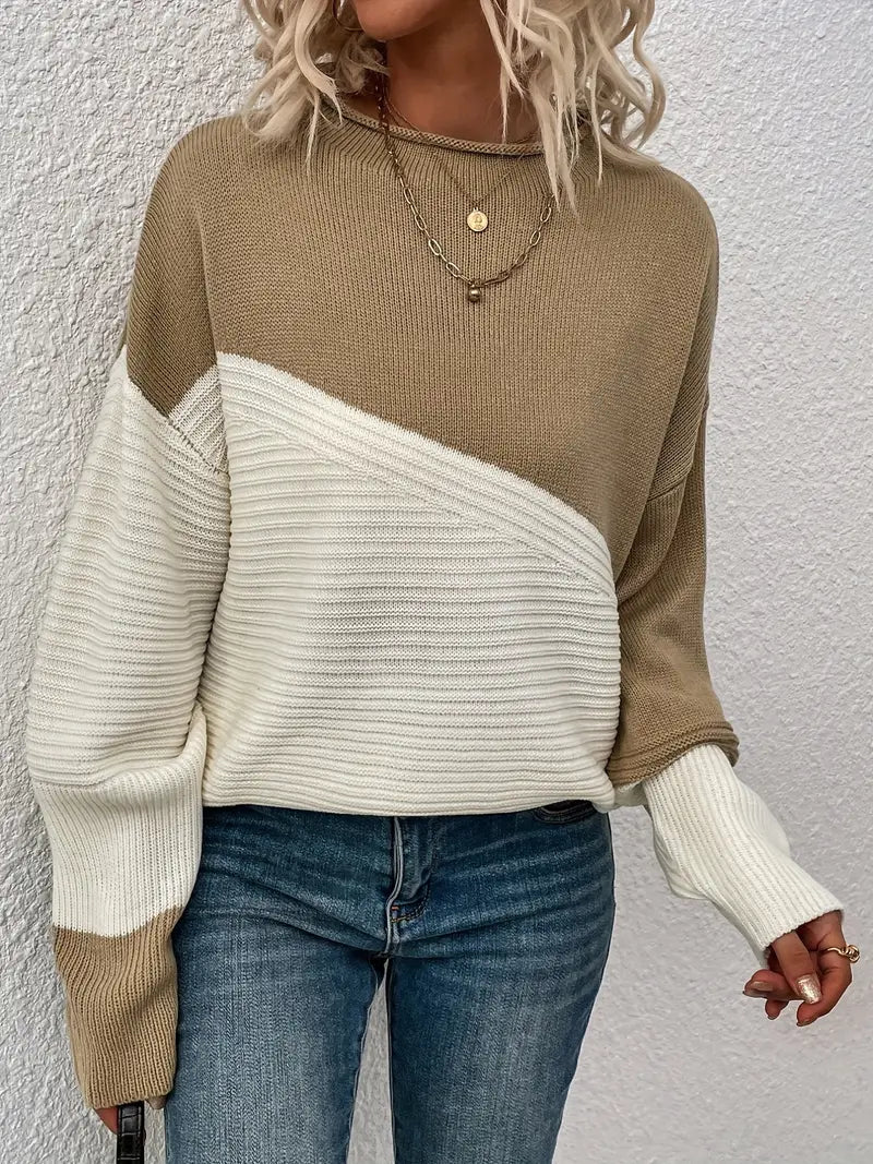 Harper Contrast Knit Sweater