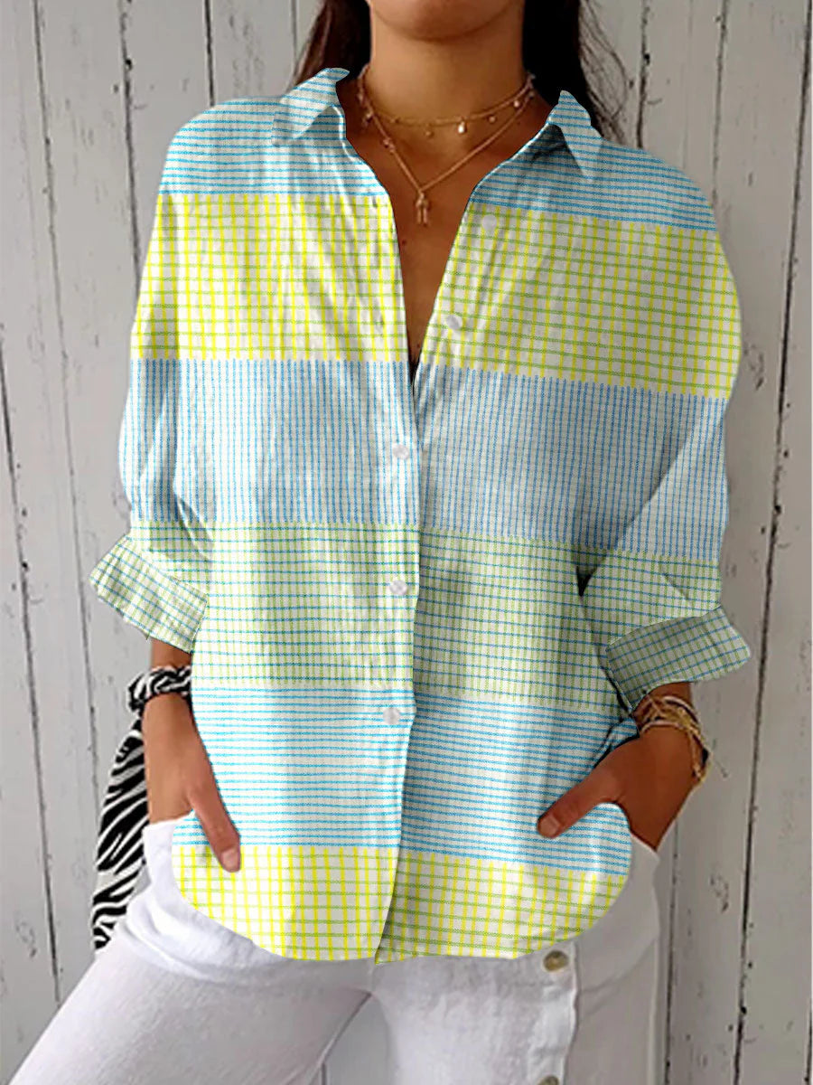Celine – Checkered Breeze Blouse
