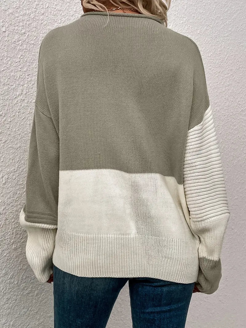 Harper Contrast Knit Sweater