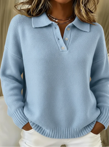 Avery | Soft Knit Polo Sweater