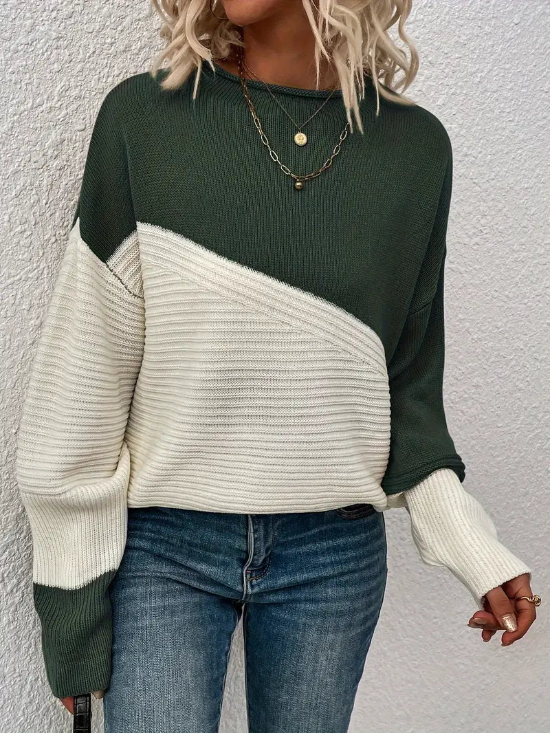 Harper Contrast Knit Sweater