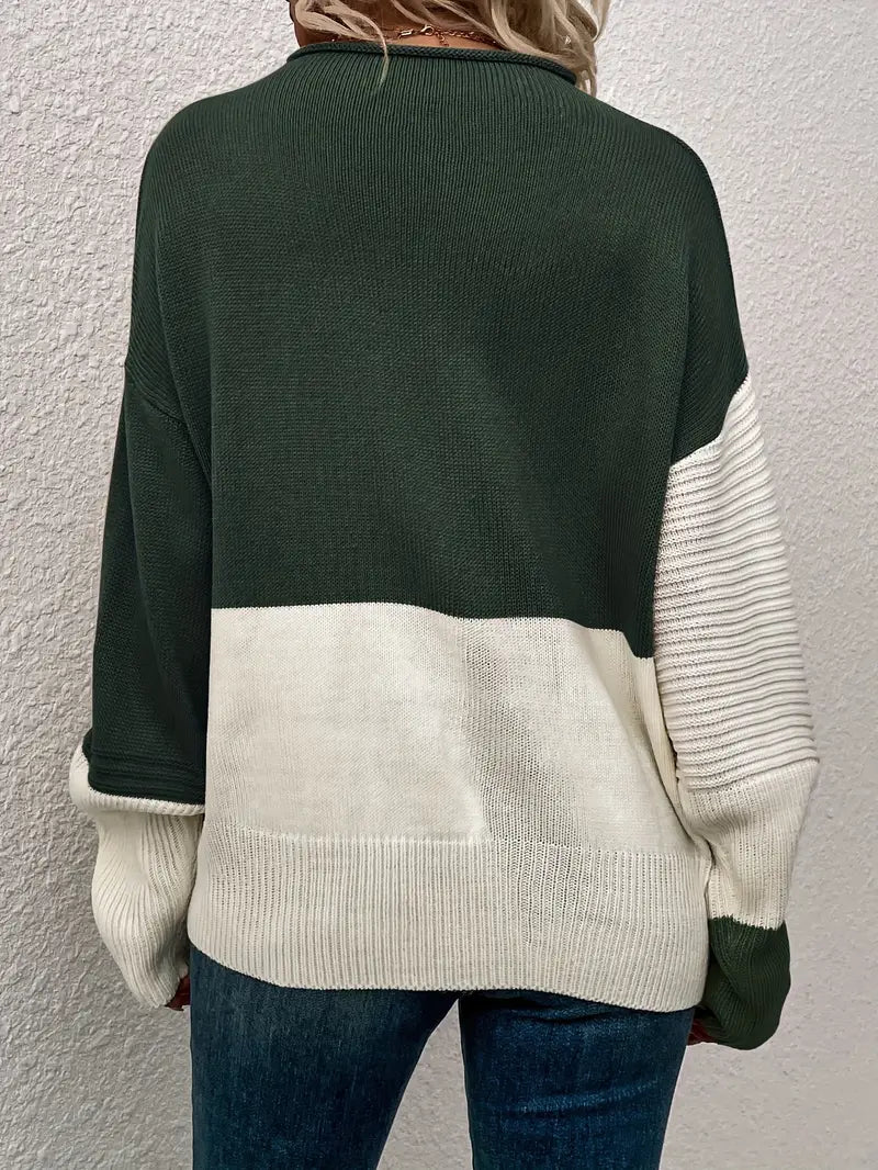 Harper Contrast Knit Sweater