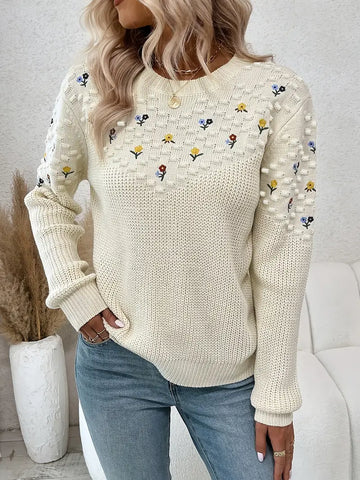 Flora – Embroidered Knit Sweater