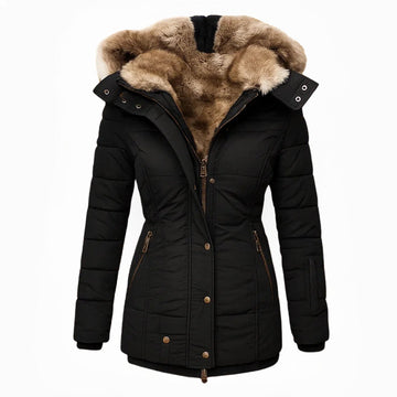 Women’s Hooded Winter Parka with Plush Lining