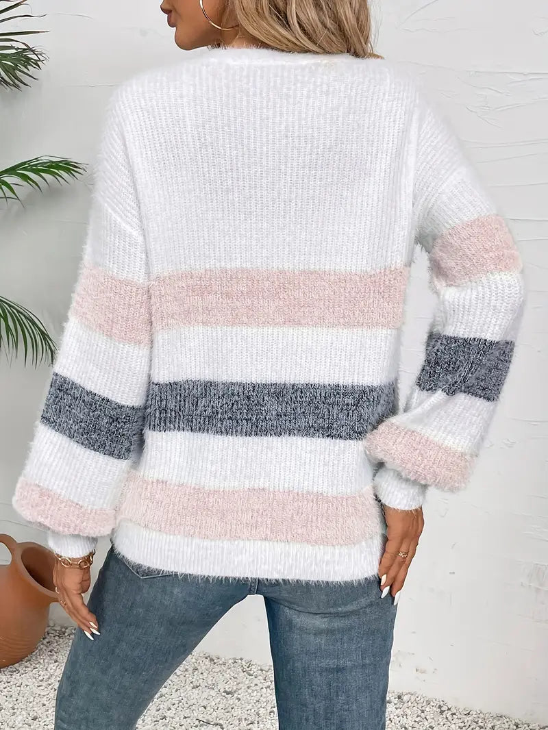 Luna | Striped Button Cardigan