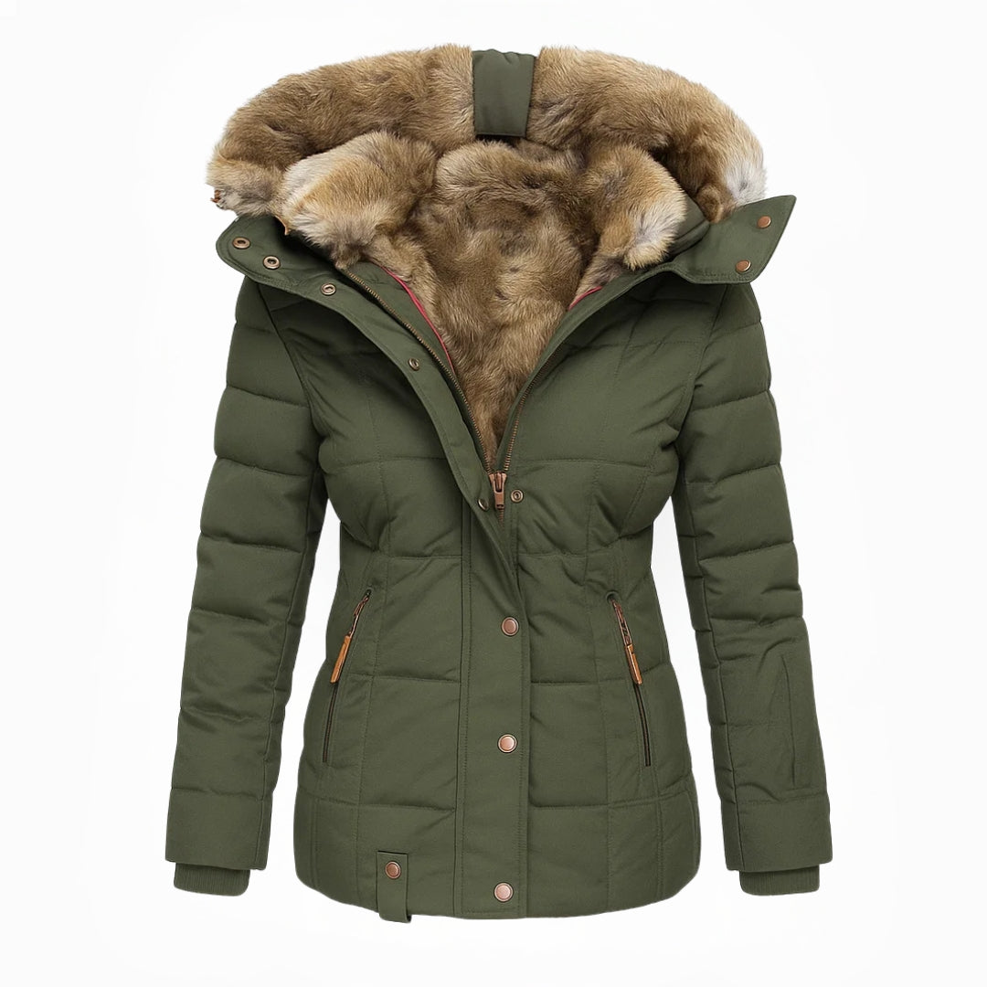 Women’s Hooded Winter Parka with Plush Lining