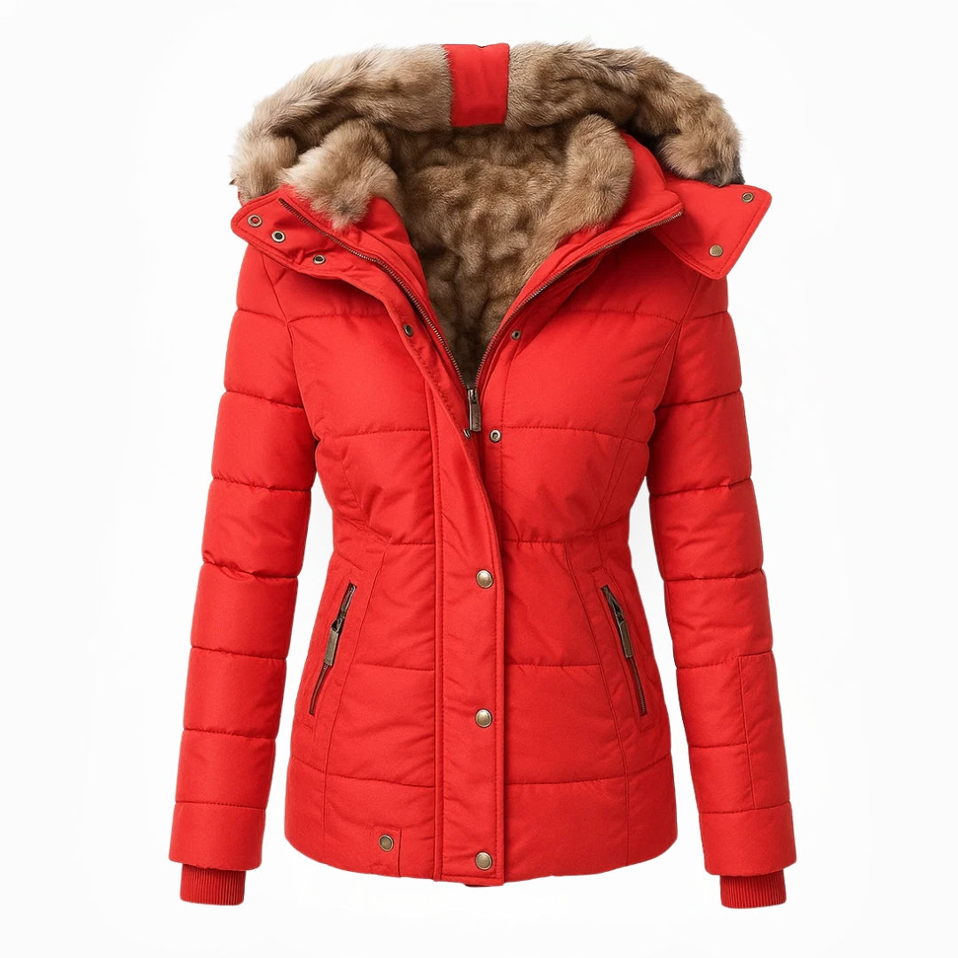 Women’s Hooded Winter Parka with Plush Lining