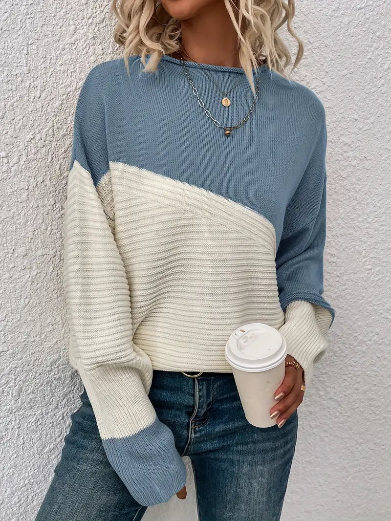 Harper Contrast Knit Sweater