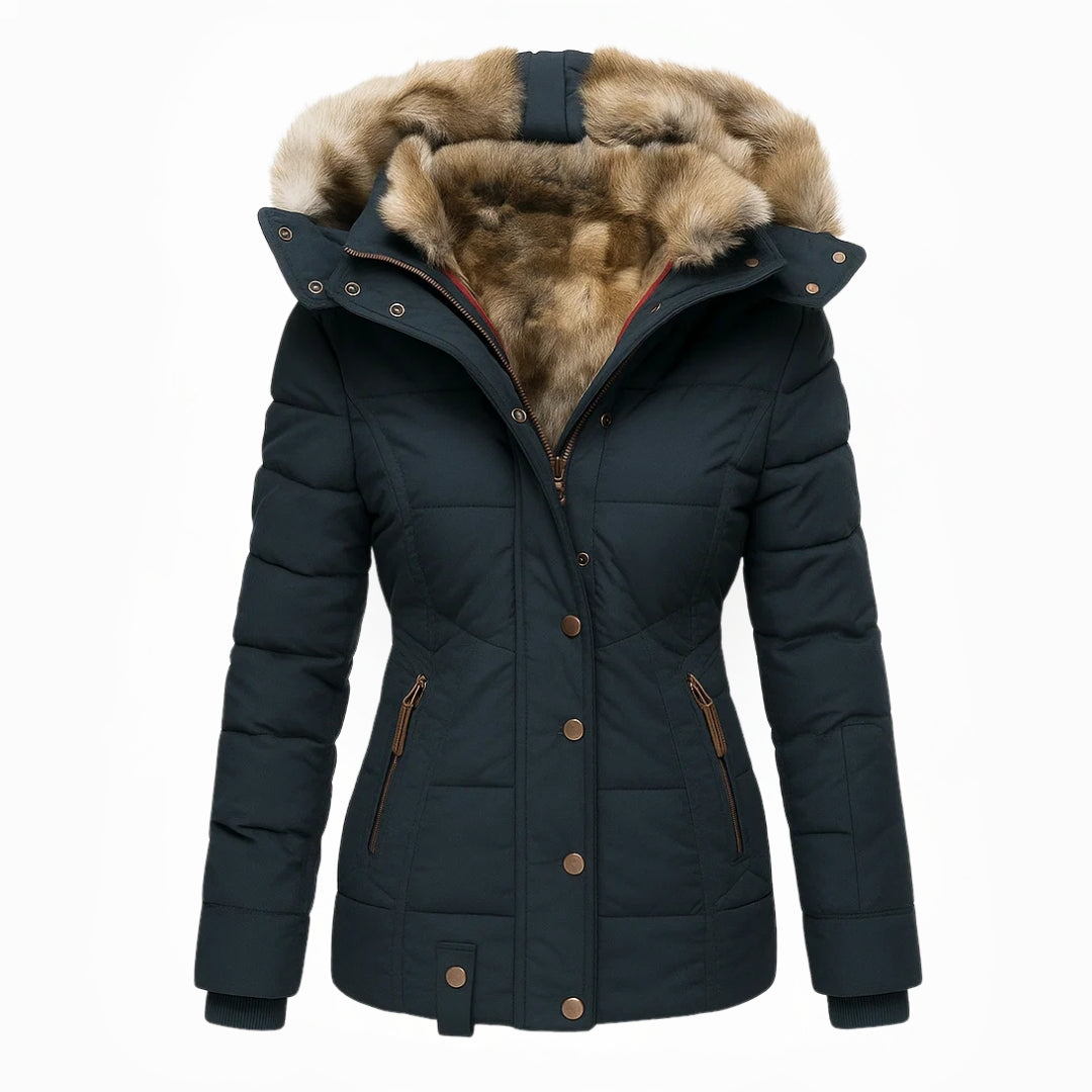 Women’s Hooded Winter Parka with Plush Lining