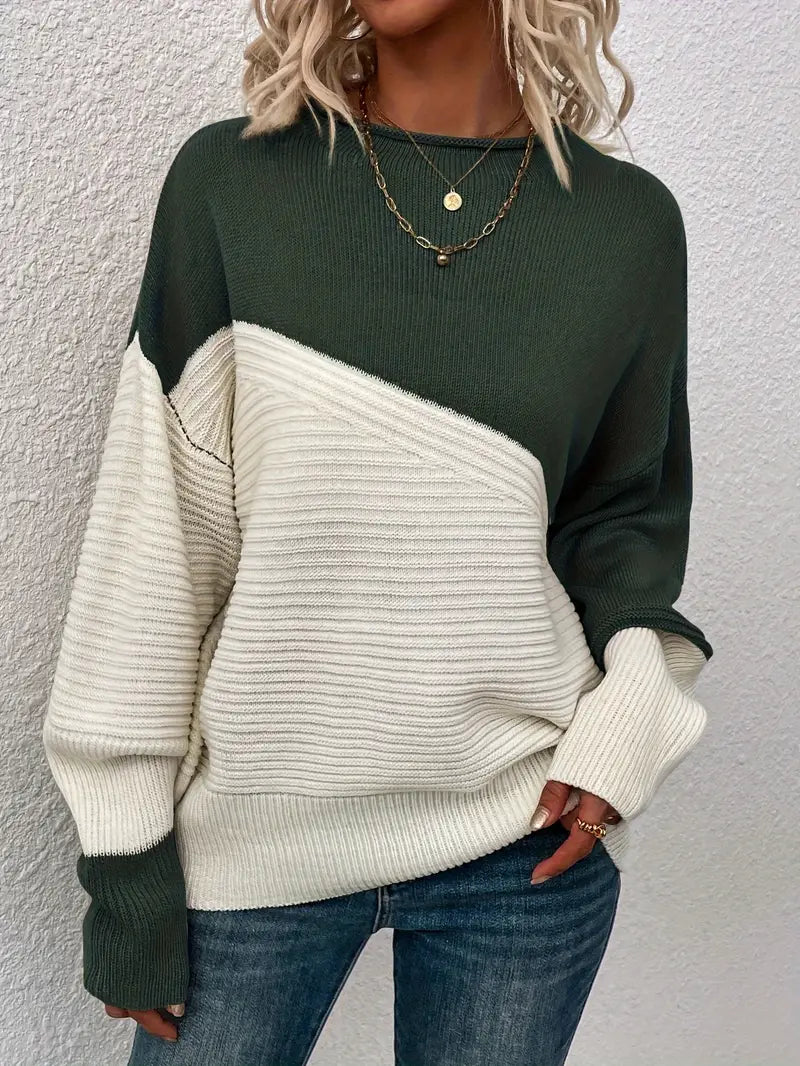 Harper Contrast Knit Sweater