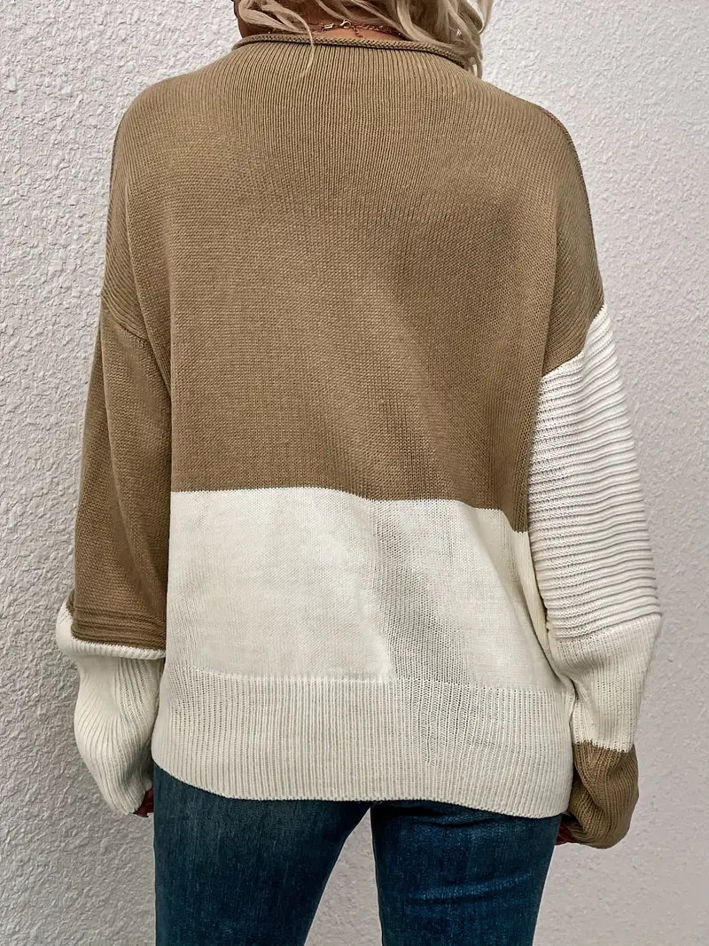 Harper Contrast Knit Sweater