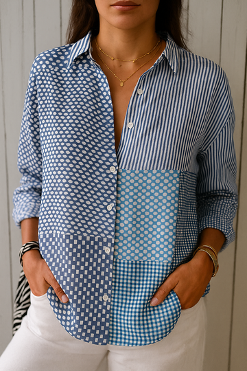 Nola – Patchwork Print Blouse