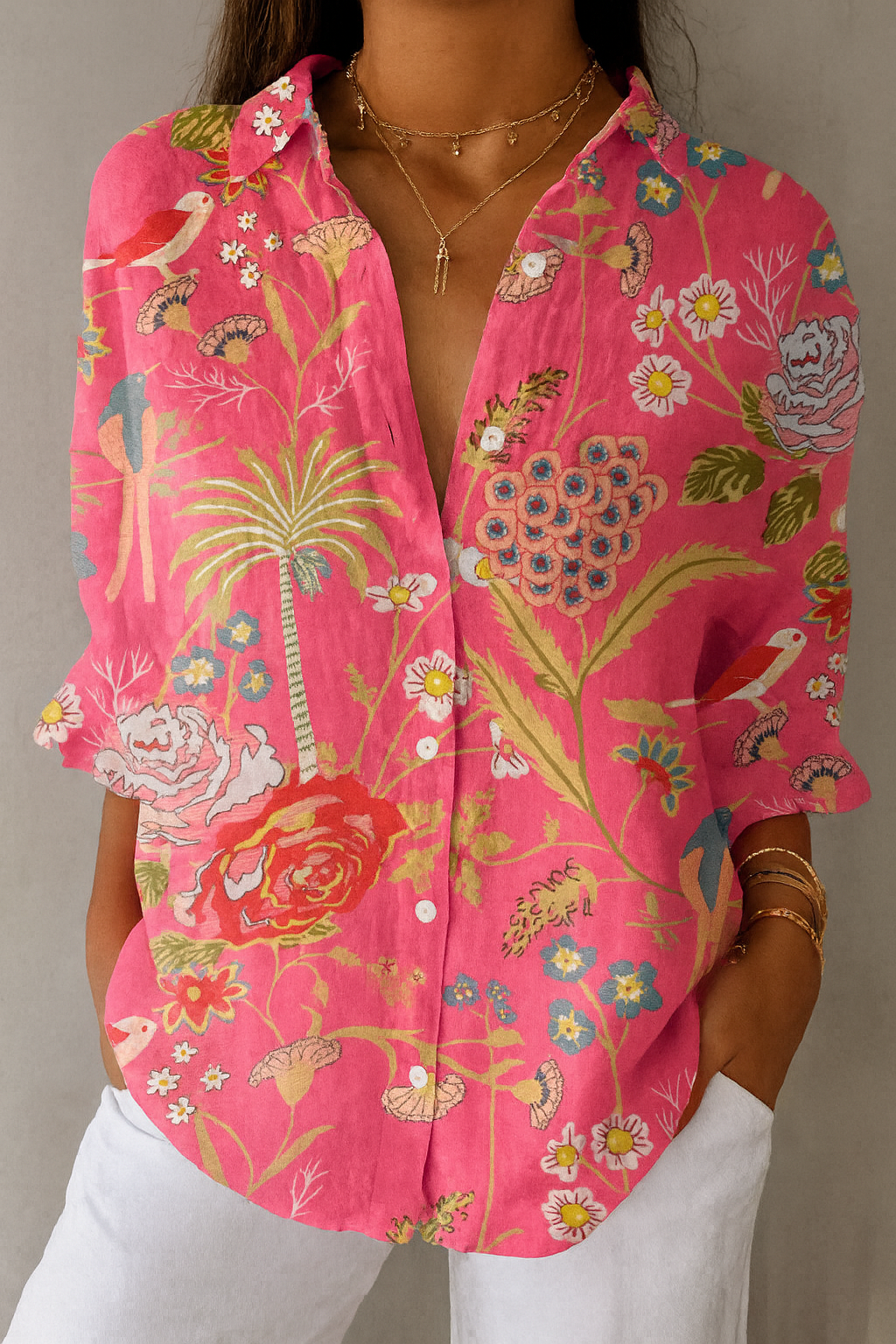 Isla – Tropical Print Blouse