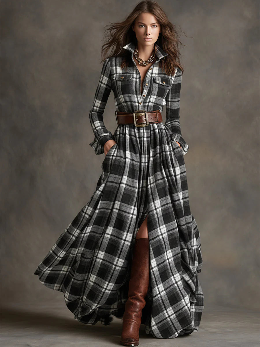 Sienna | Plaid Maxi Dress