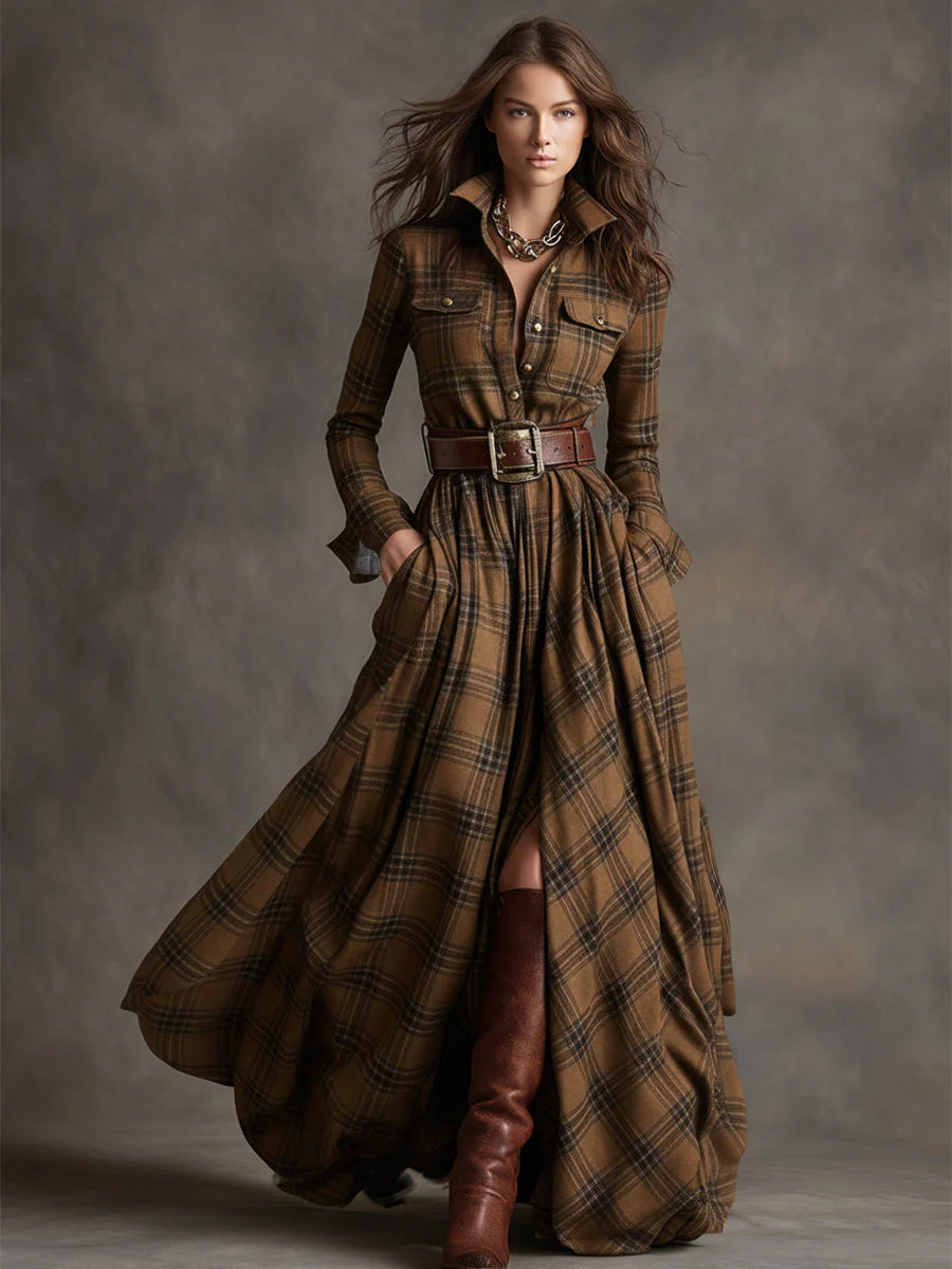 Sienna | Plaid Maxi Dress
