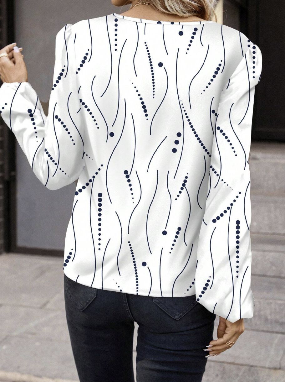 Marina | Wave Line Elegant Blouse