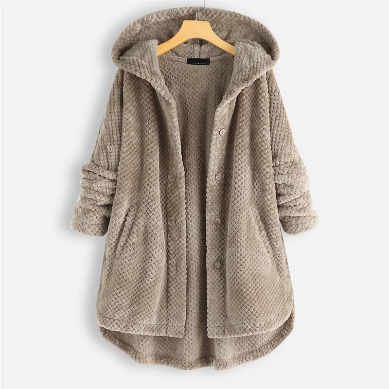 Mara | Cozy Hooded Button Jacket
