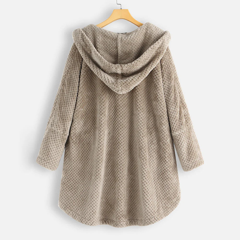 Mara | Cozy Hooded Button Jacket