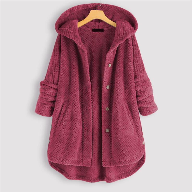 Mara | Cozy Hooded Button Jacket