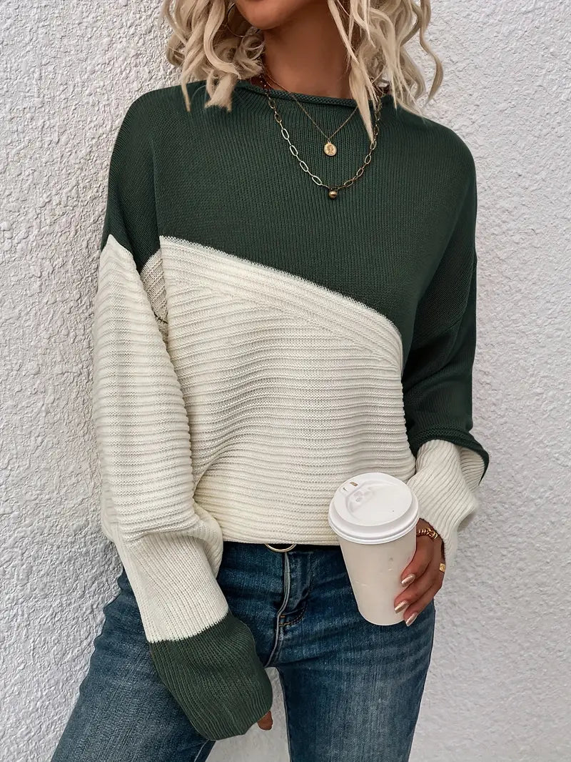 Harper Contrast Knit Sweater