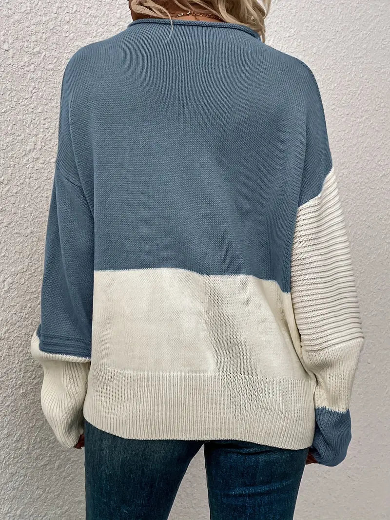 Harper Contrast Knit Sweater