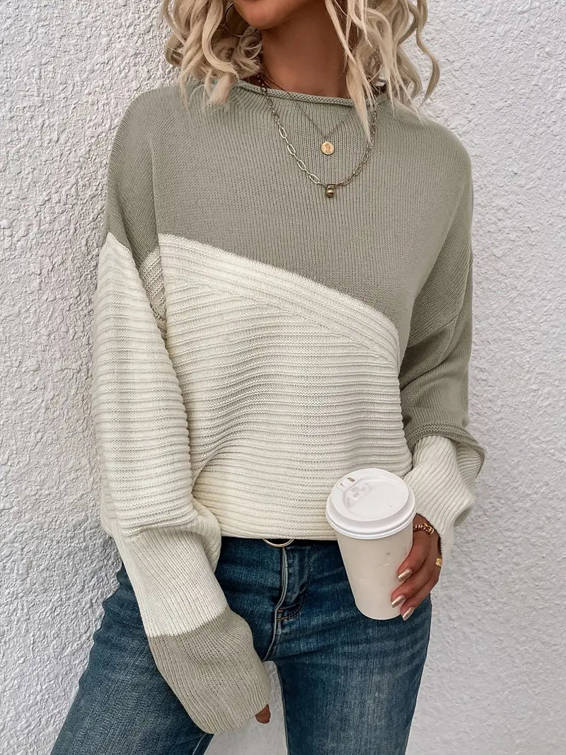 Harper Contrast Knit Sweater