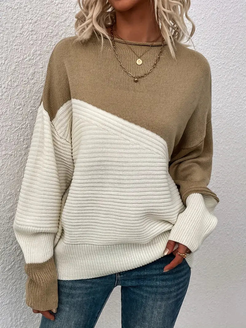 Harper Contrast Knit Sweater