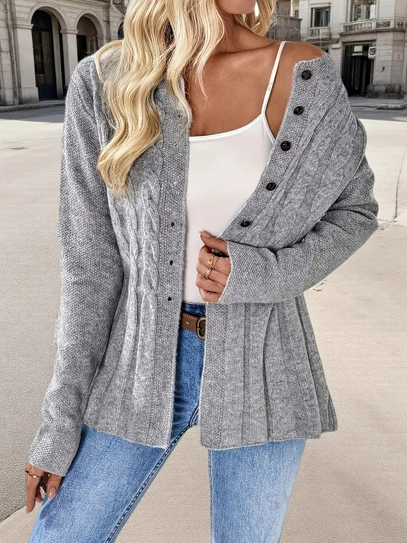 Mila | Soft Cable Knit Cardigan
