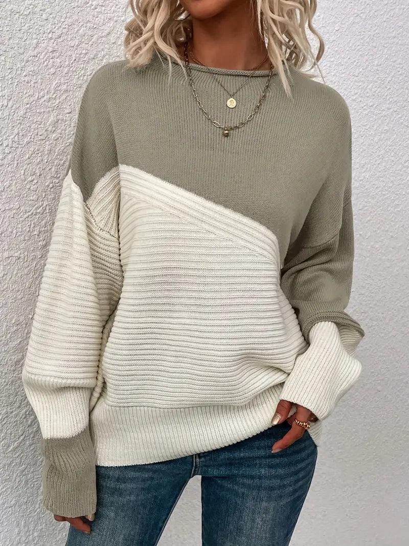 Harper Contrast Knit Sweater