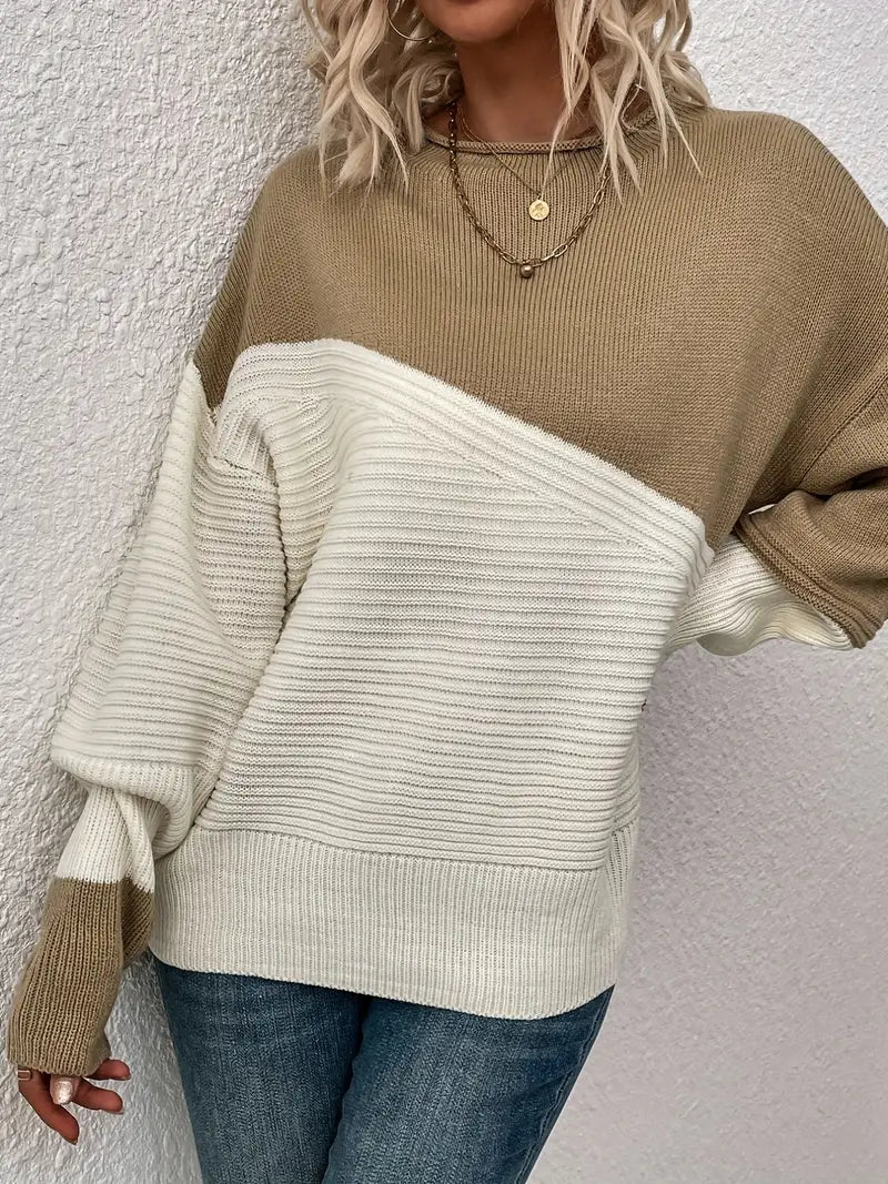 Harper Contrast Knit Sweater