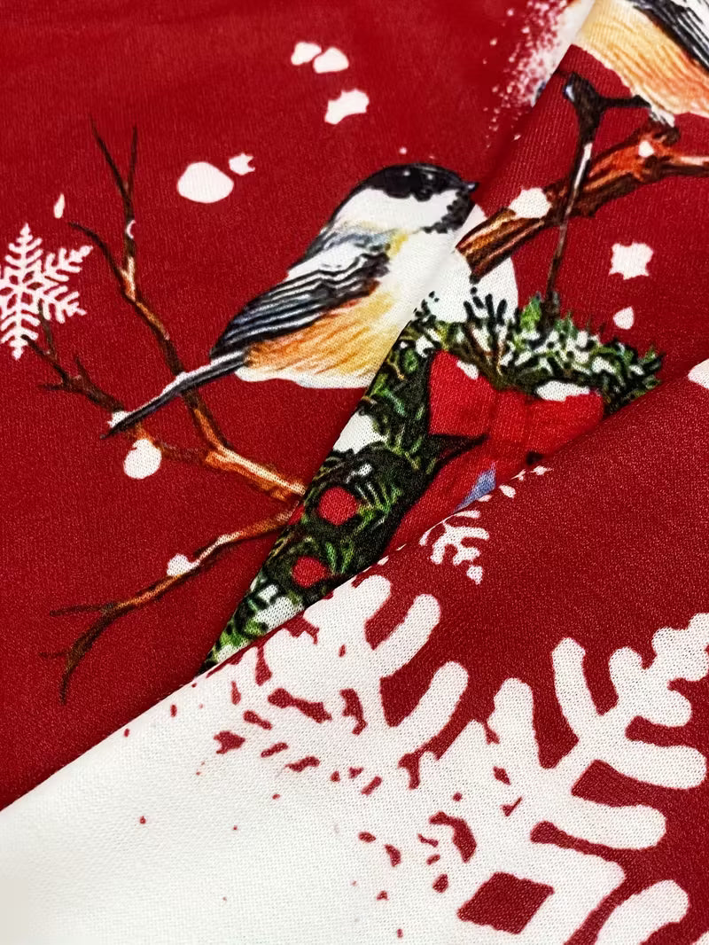 Festive Snowman and Wildlife Holiday Sweatshirt