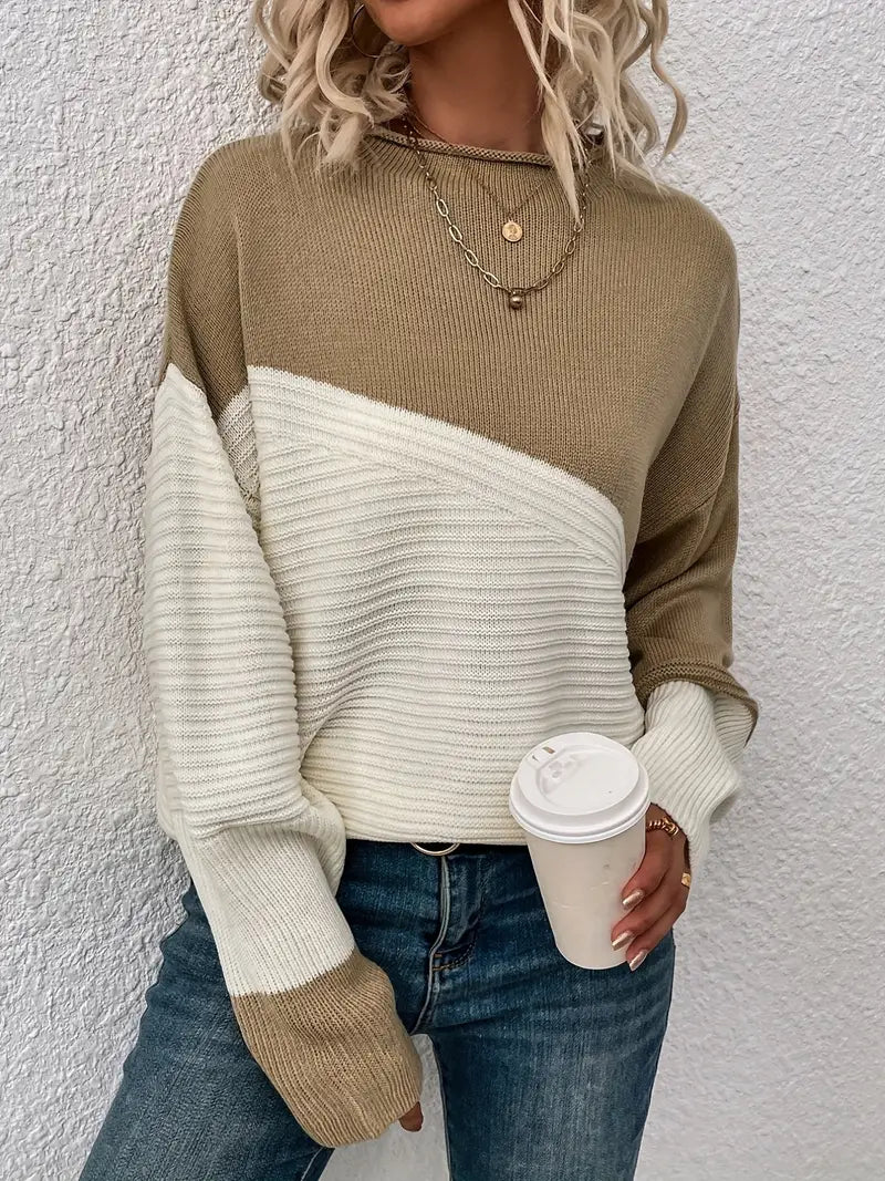Harper Contrast Knit Sweater