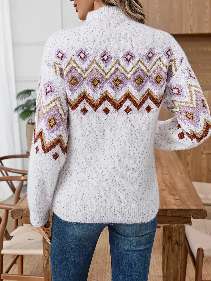 Mira – Patterned Knit Sweater