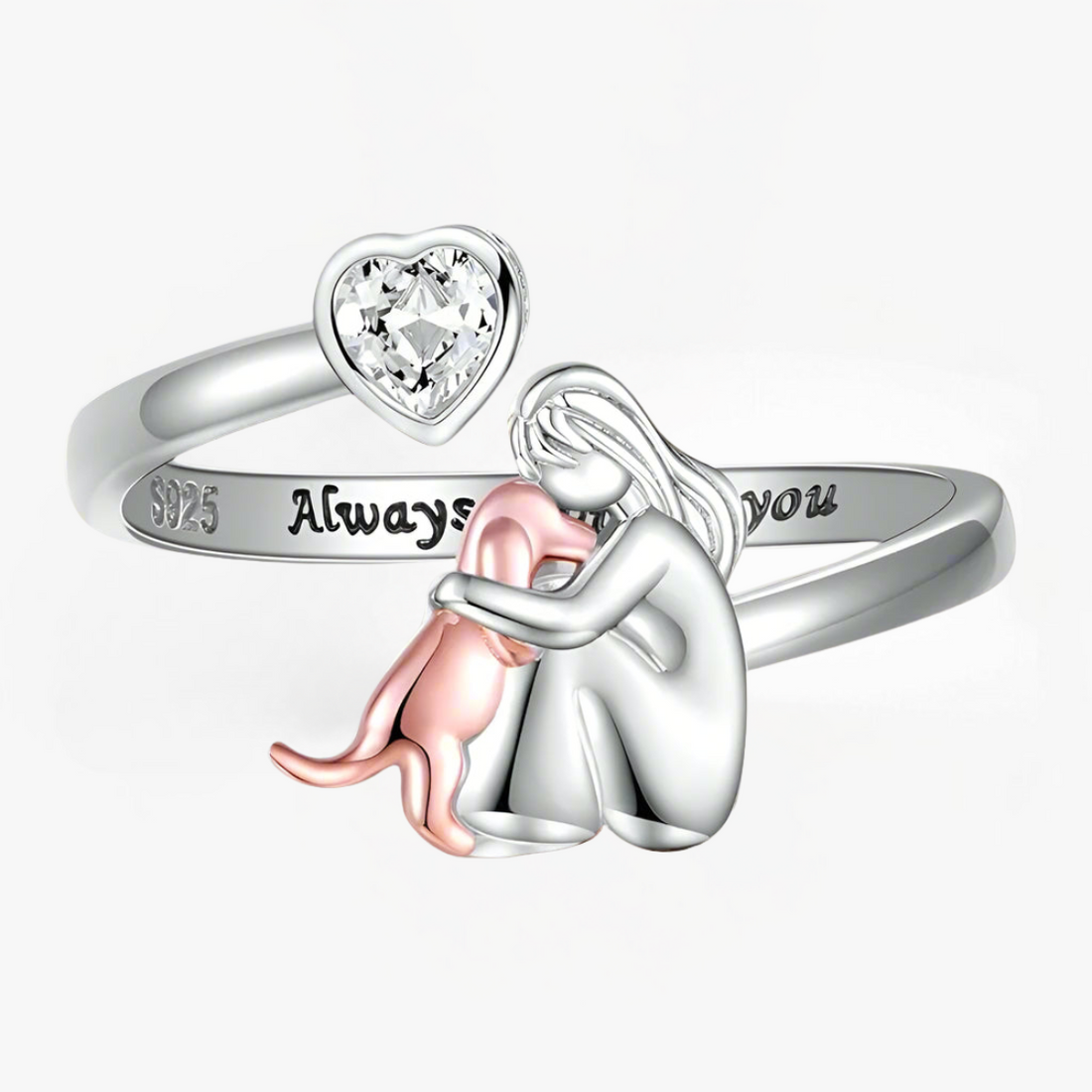 Olivia & Ivy | Dog Embrace Ring (Rose)